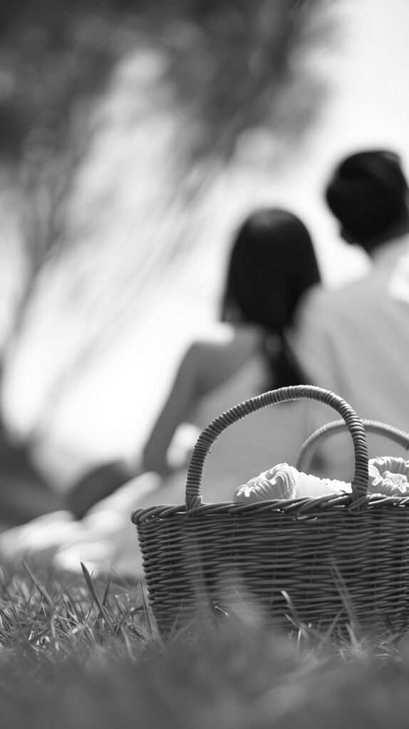 close up lovely couple enjoying picnic